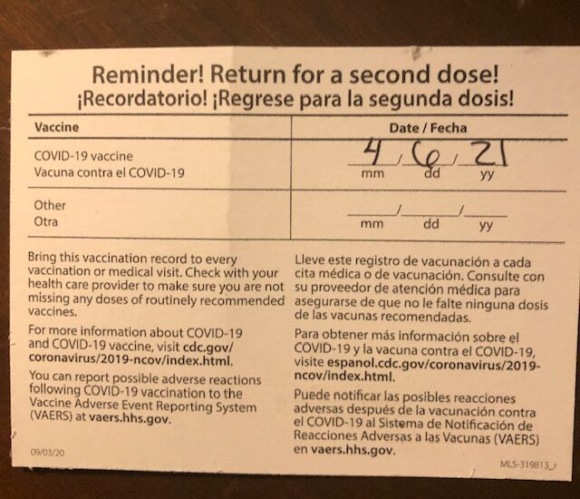 Vaccination card